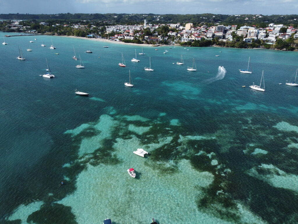 let gosier en Guadeloupe vu en drone